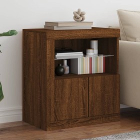 Sideboard mit LED-Leuchten, braune Eiche, 60,5 x 37 x 67 cm von , Sideboards - Ref: Foro24-836622, Preis: 93,57 €, Rabatt: %
