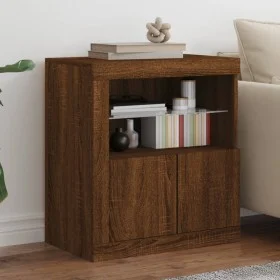 Sideboard with LED lights brown oak 60.5x37x67 cm by , Sideboards - Ref: Foro24-836622, Price: 90,86 €, Discount: %