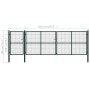 Puerta de jardín de acero verde 500x150 cm de vidaXL, Puertas de jardín - Ref: Foro24-144319, Precio: 700,51 €, Descuento: %