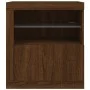 Sideboard with LED lights brown oak 60.5x37x67 cm by , Sideboards - Ref: Foro24-836622, Price: 90,86 €, Discount: %
