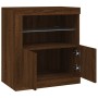 Sideboard with LED lights brown oak 60.5x37x67 cm by , Sideboards - Ref: Foro24-836622, Price: 93,57 €, Discount: %