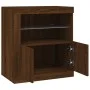 Sideboard with LED lights brown oak 60.5x37x67 cm by , Sideboards - Ref: Foro24-836622, Price: 90,86 €, Discount: %
