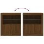 Sideboard with LED lights brown oak 60.5x37x67 cm by , Sideboards - Ref: Foro24-836622, Price: 90,86 €, Discount: %