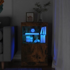 Sideboard mit LED-Leuchten, geräucherte Eiche, 41 x 37 x 67 cm von , Sideboards - Ref: Foro24-836683, Preis: 50,14 €, Rabatt: %