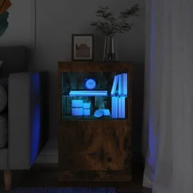 Sideboard with LED lights smoked oak 41x37x67 cm by , Sideboards - Ref: Foro24-836683, Price: 48,67 €, Discount: %