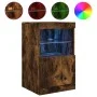 Sideboard with LED lights smoked oak 41x37x67 cm by , Sideboards - Ref: Foro24-836683, Price: 48,67 €, Discount: %