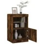 Sideboard with LED lights smoked oak 41x37x67 cm by , Sideboards - Ref: Foro24-836683, Price: 48,67 €, Discount: %
