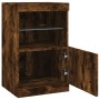 Sideboard with LED lights smoked oak 41x37x67 cm by , Sideboards - Ref: Foro24-836683, Price: 50,07 €, Discount: %