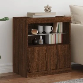 Sideboard mit LED-Leuchten, braune Eiche, 60 x 37 x 67 cm von , Sideboards - Ref: Foro24-836657, Preis: 66,62 €, Rabatt: %