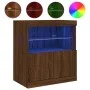 Sideboard mit LED-Leuchten, braune Eiche, 60 x 37 x 67 cm von , Sideboards - Ref: Foro24-836657, Preis: 66,62 €, Rabatt: %