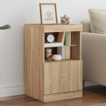 Sideboard with LED lights Sonoma oak 41x37x67 cm by , Sideboards - Ref: Foro24-836681, Price: 60,71 €, Discount: %