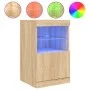 Aparador con luces LED roble Sonoma 41x37x67 cm de , Aparadores - Ref: Foro24-836681, Precio: 60,71 €, Descuento: %