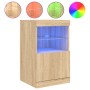Sideboard mit LED-Leuchten Sonoma-Eiche 41x37x67 cm von , Sideboards - Ref: Foro24-836681, Preis: 62,70 €, Rabatt: %