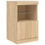 Sideboard with LED lights Sonoma oak 41x37x67 cm by , Sideboards - Ref: Foro24-836681, Price: 60,71 €, Discount: %
