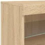 Sideboard with LED lights Sonoma oak 41x37x67 cm by , Sideboards - Ref: Foro24-836681, Price: 60,71 €, Discount: %
