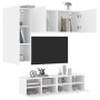 Wand-TV-Schränke, 4 Stück, Holzwerkstoff, weiß von , TV-Möbel - Ref: Foro24-3216532, Preis: 180,92 €, Rabatt: %