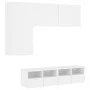 Wall TV cabinets 4 pieces engineered wood white by , TV Furniture - Ref: Foro24-3216532, Price: 173,26 €, Discount: %