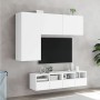 Wand-TV-Schränke, 4 Stück, Holzwerkstoff, weiß von , TV-Möbel - Ref: Foro24-3216532, Preis: 180,92 €, Rabatt: %