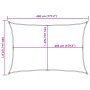 Toldo de vela rojo HDPE 160 g/m² 3,5x4,5 m