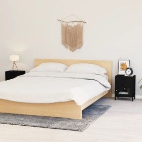 Mesitas de noche 2 uds acero y vidrio negras 40x30x54,5 cm de vidaXL, Mesitas de noche - Ref: Foro24-3095202, Precio: 186,46 ...