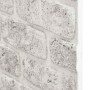 Paneles de pared 3D diseño de ladrillo 10 uds EPS gris claro