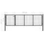 Anthracite gray steel garden gate 350x75 cm by vidaXL, garden gates - Ref: Foro24-144322, Price: 299,33 €, Discount: %