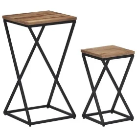 Side tables 2 pieces solid recycled teak by , Nightstands - Ref: Foro24-358524, Price: 66,67 €, Discount: %