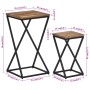 Beistelltische 2 Stück aus massivem recyceltem Teakholz von , Nachttische - Ref: Foro24-358524, Preis: 67,22 €, Rabatt: %