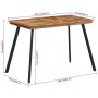 Solid teak wood dining table 120x62x76 cm by , Kitchen and dining tables - Ref: Foro24-358530, Price: 153,95 €, Discount: %
