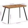 Solid teak wood dining table 120x62x76 cm by , Kitchen and dining tables - Ref: Foro24-358530, Price: 151,90 €, Discount: %