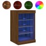 Sideboard with LED lights brown oak 41x37x67 cm by , Sideboards - Ref: Foro24-836727, Price: 51,92 €, Discount: %