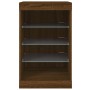 Sideboard with LED lights brown oak 41x37x67 cm by , Sideboards - Ref: Foro24-836727, Price: 51,92 €, Discount: %