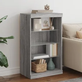Sideboard with LED lights Sonoma gray 60.5x37x100 cm by , Sideboards - Ref: Foro24-836712, Price: 69,95 €, Discount: %