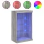 Sideboard with LED lights Sonoma gray 60.5x37x100 cm by , Sideboards - Ref: Foro24-836712, Price: 69,95 €, Discount: %