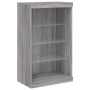 Sideboard with LED lights Sonoma gray 60.5x37x100 cm by , Sideboards - Ref: Foro24-836712, Price: 70,51 €, Discount: %