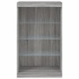 Sideboard with LED lights Sonoma gray 60.5x37x100 cm by , Sideboards - Ref: Foro24-836712, Price: 70,51 €, Discount: %