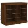 Sideboard with LED lights brown oak 81x37x67 cm by , Sideboards - Ref: Foro24-836706, Price: 75,87 €, Discount: %