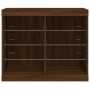 Sideboard with LED lights brown oak 81x37x67 cm by , Sideboards - Ref: Foro24-836706, Price: 76,79 €, Discount: %