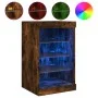 Sideboard with LED lights smoked oak 41x37x67 cm by , Sideboards - Ref: Foro24-836725, Price: 53,85 €, Discount: %