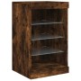 Sideboard mit LED-Leuchten, geräucherte Eiche, 41 x 37 x 67 cm von , Sideboards - Ref: Foro24-836725, Preis: 54,83 €, Rabatt: %
