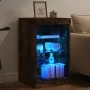 Sideboard with LED lights smoked oak 41x37x67 cm by , Sideboards - Ref: Foro24-836725, Price: 53,85 €, Discount: %