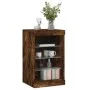 Sideboard with LED lights smoked oak 41x37x67 cm by , Sideboards - Ref: Foro24-836725, Price: 53,85 €, Discount: %