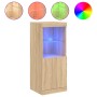 Sideboard with LED lights Sonoma oak 41x37x100 cm by , Sideboards - Ref: Foro24-836688, Price: 91,85 €, Discount: %