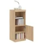 Aparador con luces LED roble Sonoma 41x37x100 cm de , Aparadores - Ref: Foro24-836688, Precio: 90,02 €, Descuento: %