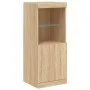 Aparador con luces LED roble Sonoma 41x37x100 cm de , Aparadores - Ref: Foro24-836688, Precio: 90,02 €, Descuento: %