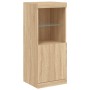 Sideboard with LED lights Sonoma oak 41x37x100 cm by , Sideboards - Ref: Foro24-836688, Price: 91,85 €, Discount: %