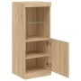 Aparador con luces LED roble Sonoma 41x37x100 cm de , Aparadores - Ref: Foro24-836688, Precio: 90,02 €, Descuento: %