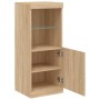 Sideboard with LED lights Sonoma oak 41x37x100 cm by , Sideboards - Ref: Foro24-836688, Price: 91,85 €, Discount: %