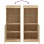 Aparador con luces LED roble Sonoma 41x37x100 cm de , Aparadores - Ref: Foro24-836688, Precio: 90,02 €, Descuento: %