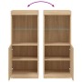 Sideboard with LED lights Sonoma oak 41x37x100 cm by , Sideboards - Ref: Foro24-836688, Price: 91,85 €, Discount: %
